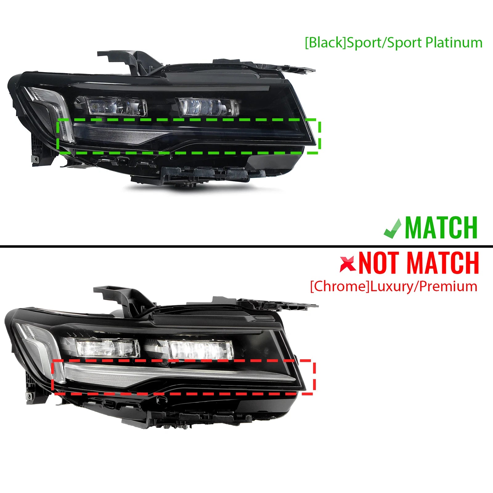 LED Headlight for Cadillac Escalade Sport/Sport Platinum (2021–2024) Right Side