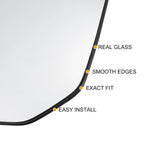 Left Heated Mirror Glass W/ Plate for Ford F150 (2015–2020) FL3Z-17K07-AH