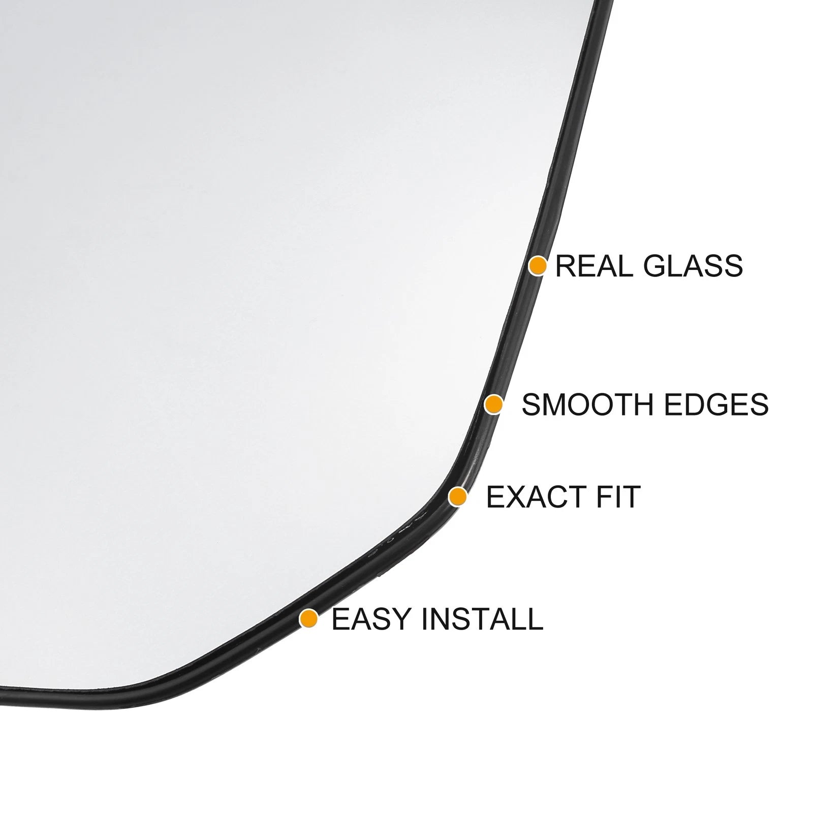 Left Heated Mirror Glass W/ Plate for Ford F150 (2015–2020) FL3Z-17K07-AH