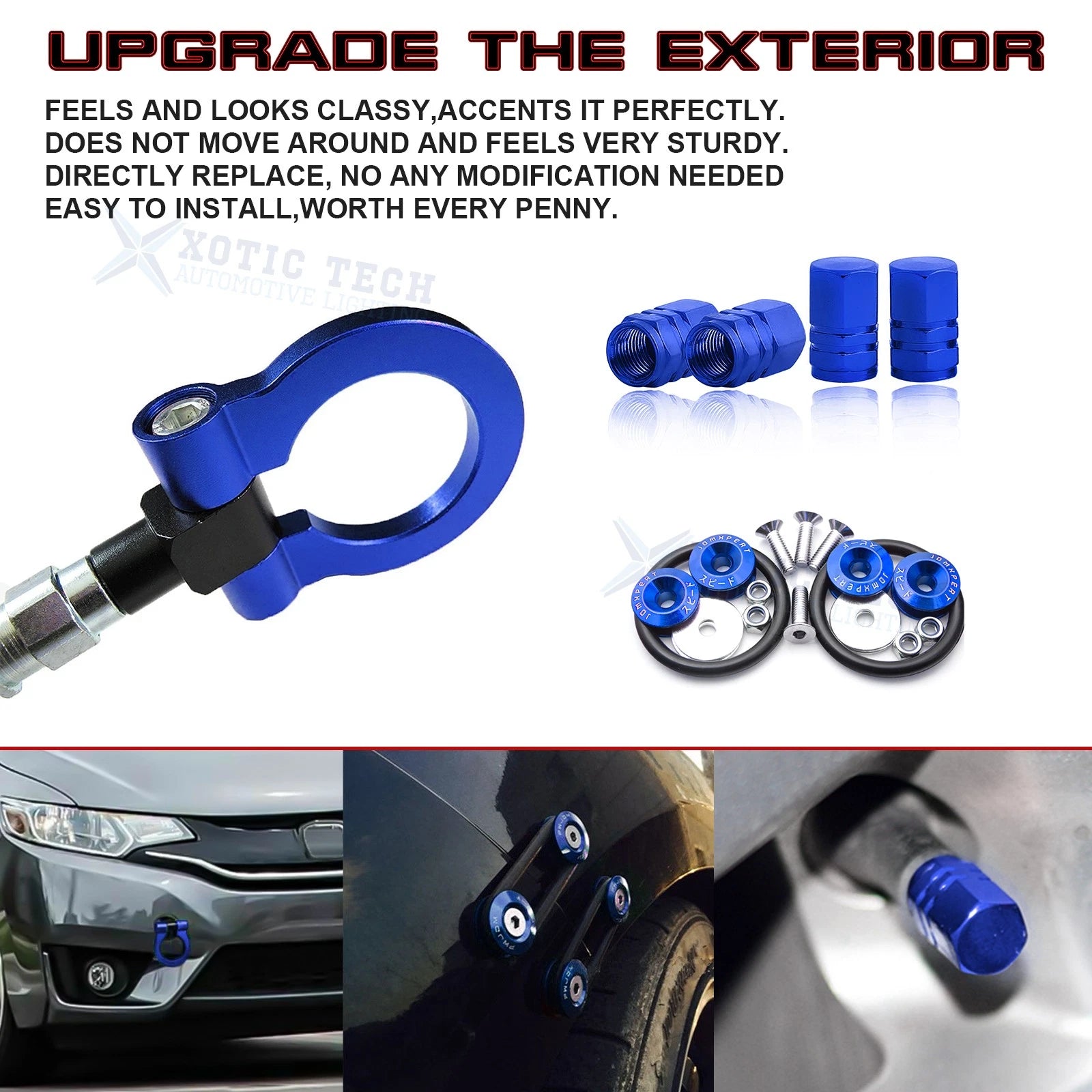 Tow Hook, Air Valve Stem & Fender Release Fasteners for Honda Jazz (2015-2018)