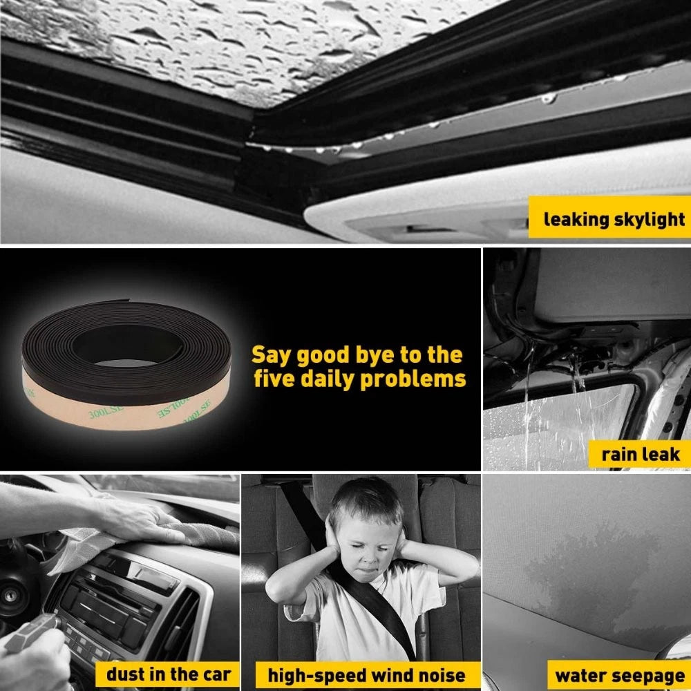 Set of 4 Rubber Weatherstrip Trim for Car Front Rear Window Edge