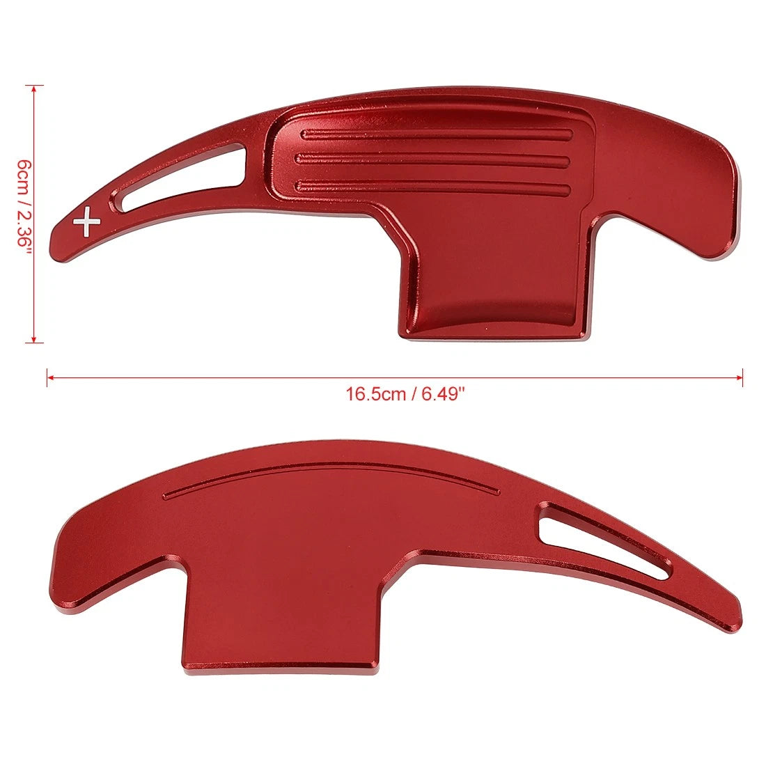 2X Aluminum Alloy Red Steering Wheel Shift Paddle for Ford Mustang (2015–2020)