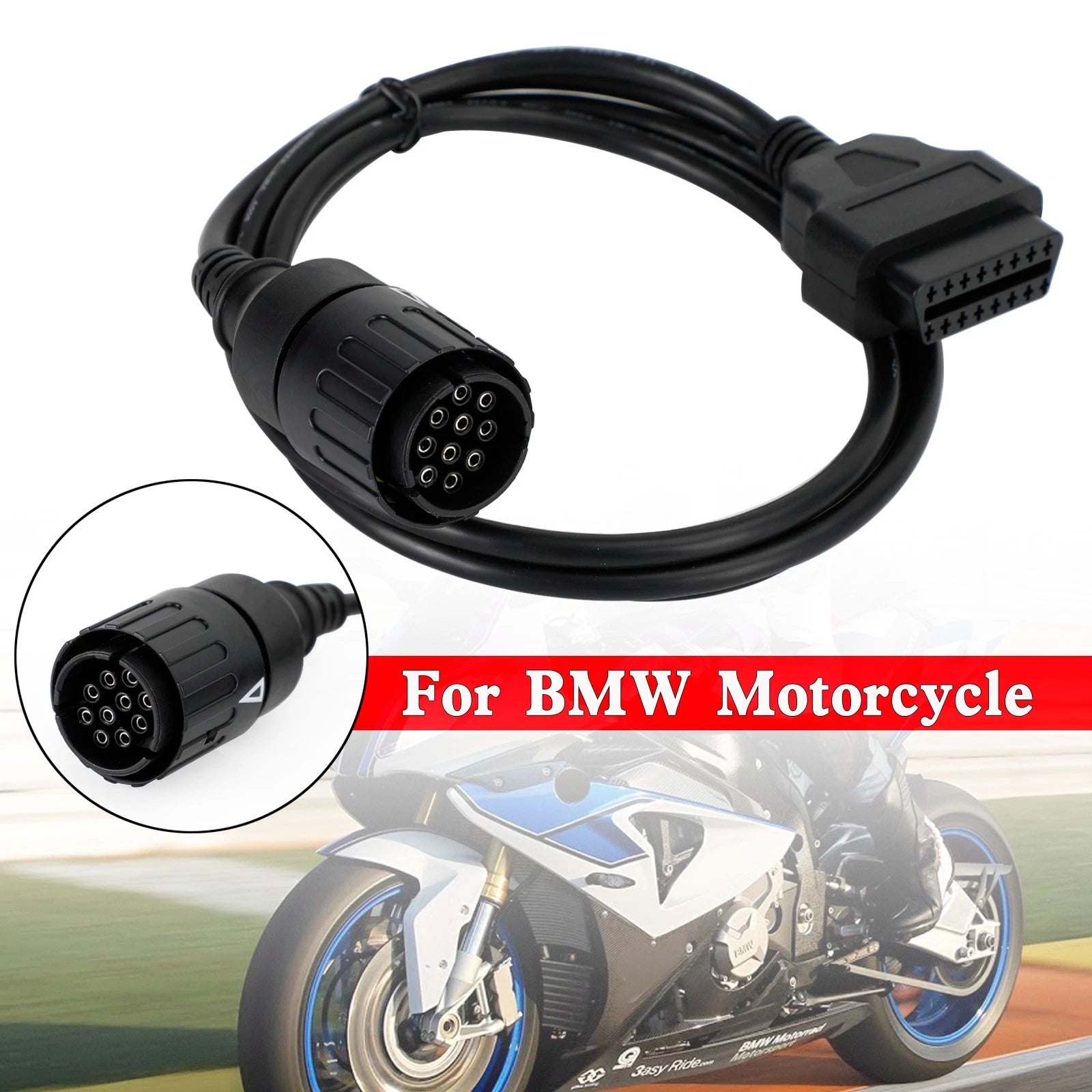 10 Pin to 16 Pin OBD2 Cable Connector for BMW Motorcycle