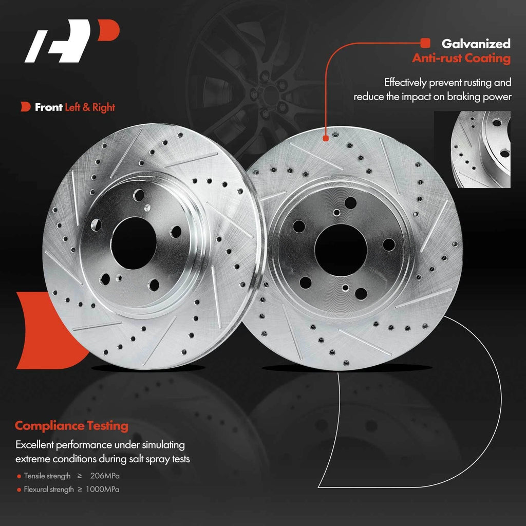 Front Drilled Brake Rotors and Ceramic Pads for Lexus RX300 (1999–2001)