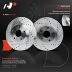 Front Drilled Brake Rotors and Ceramic Pads for Lexus RX300 (1999–2001)