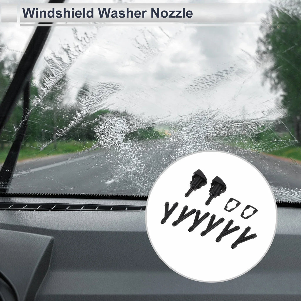 Windshield Washer Nozzle & 6 x Hose Connectors for Dodge