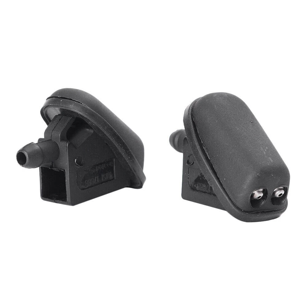 2X Wiper Spray Jet Nozzle Washer for Ford Fiesta (2001–2008) Black