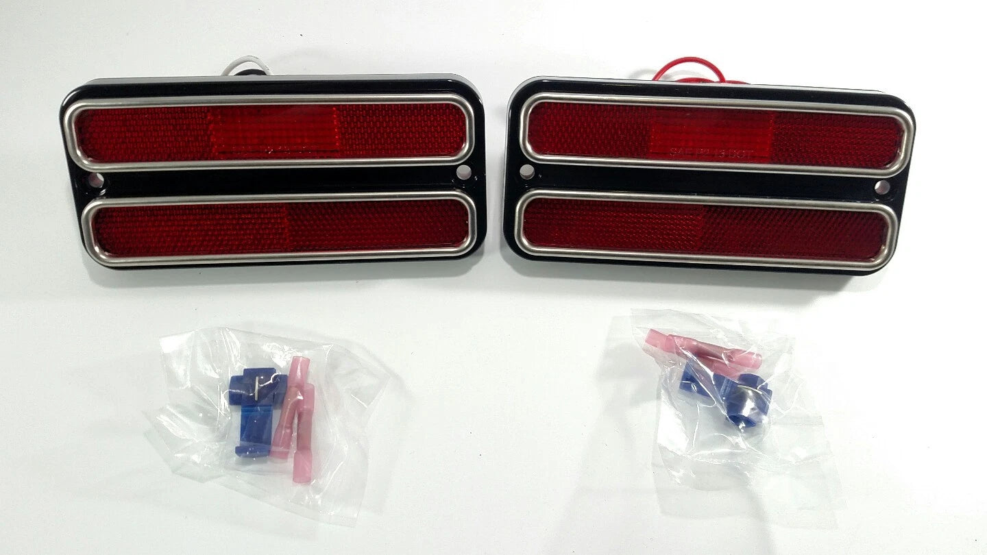 Red LED Side Marker Lights Pair for 1968-1972 Chevy Truck (1969–1971)