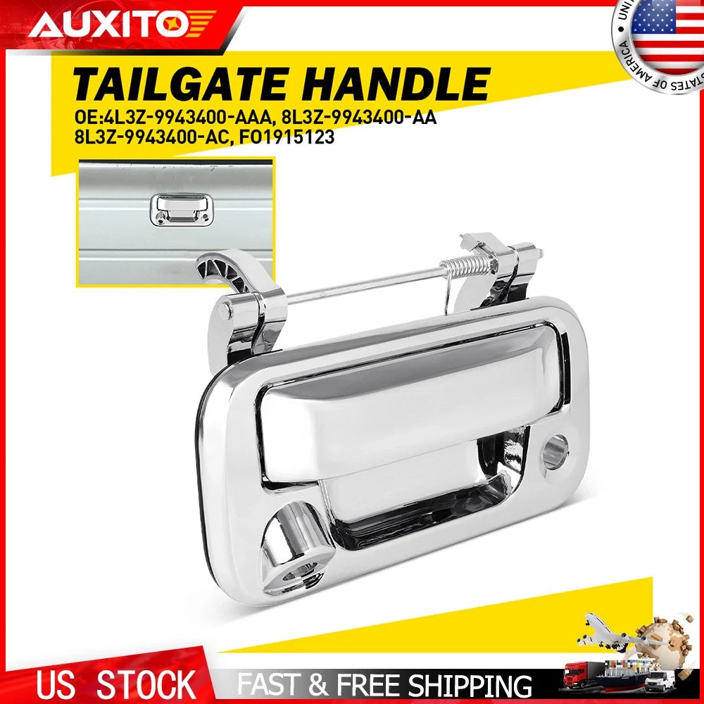 Chrome Tailgate Handle w/ Keyhole for Ford F250 F350 F450 (2008–2015)