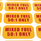 Mixed Fuel Only Stickers for Gas Oil Mixture Can Labels (24 Pack)