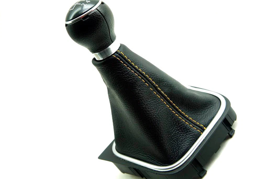 Manual Shift Boot for VW Jetta Vento Bora (2005–2012) Yellow Stitch