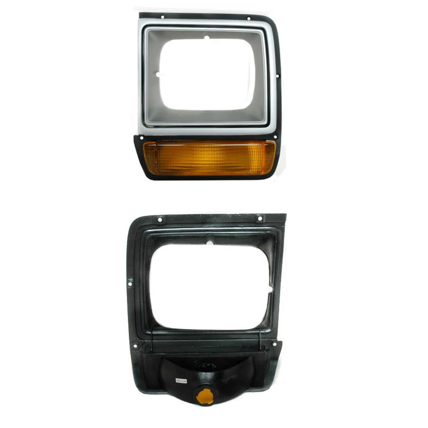 Replacement Amber/Black/Silver Painted Driver Side Head Light Door