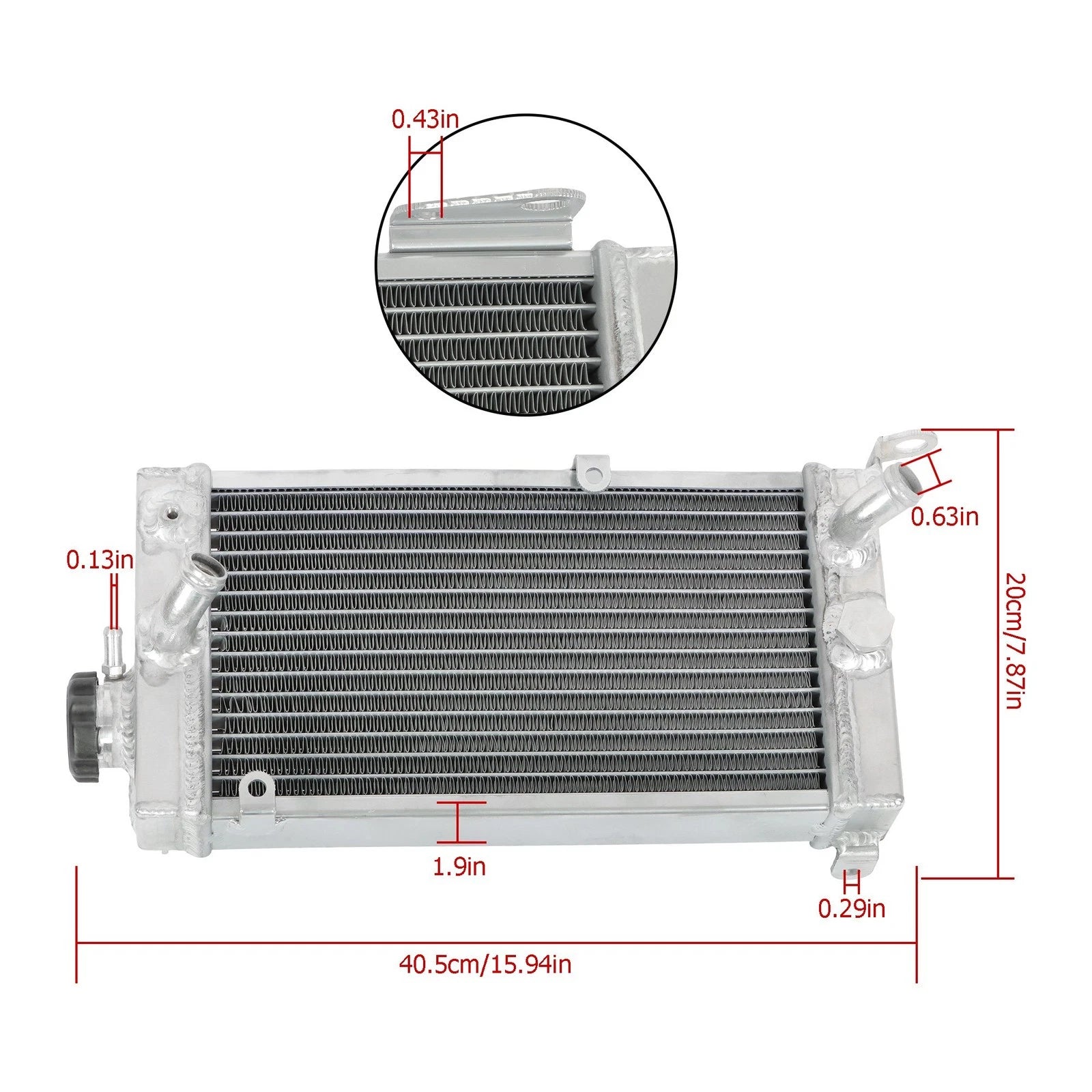 Aluminum Radiator for Kawasaki KLR650 (2015â2018)