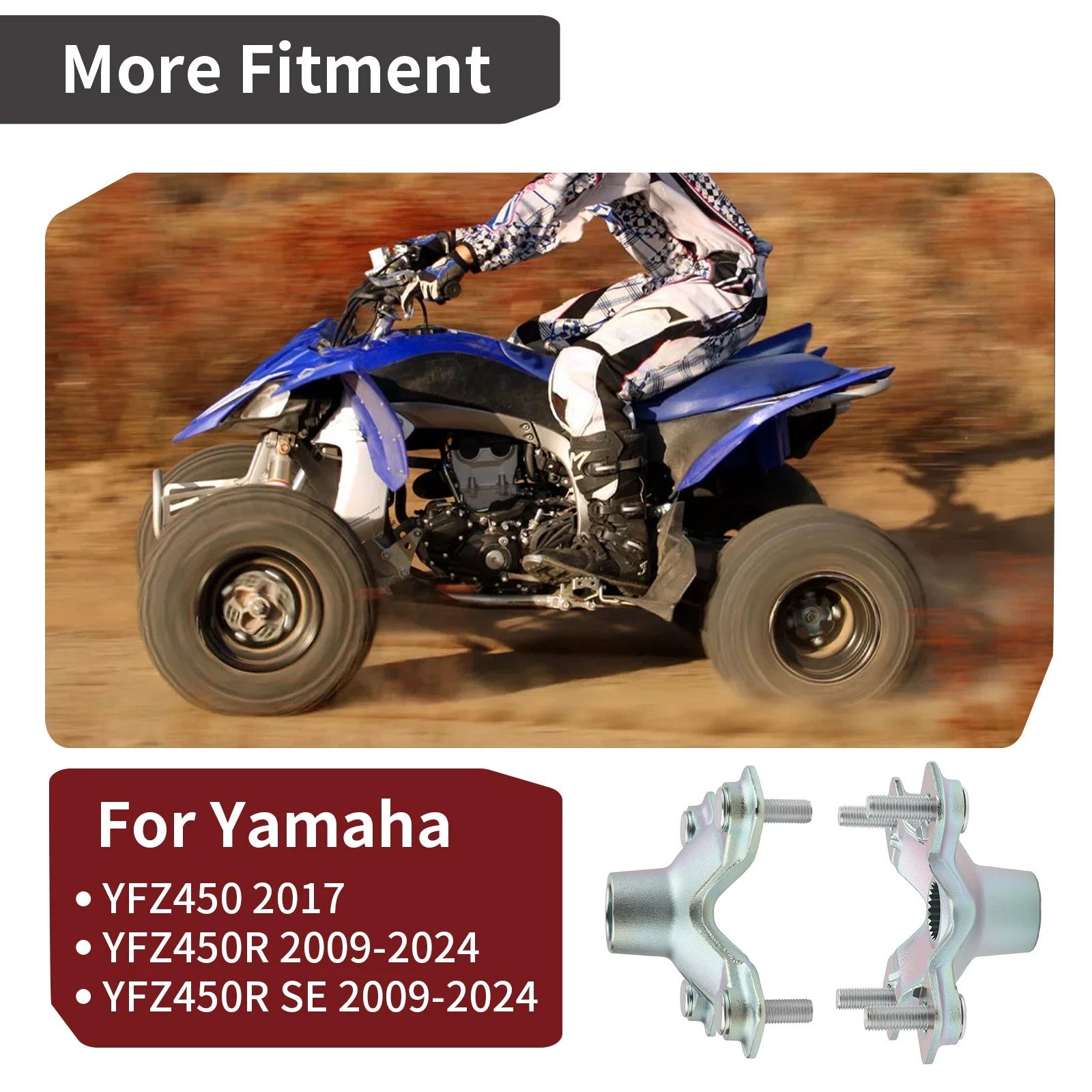 2Pcs Rear Wheel Hub for Yamaha YFZ450R SE (2009–2024)