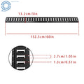 Set of 4 E-Track Tie-Down Rails for E-Track Systems (Powder-Coated Steel)