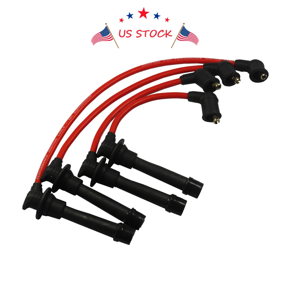 Set of 4 Ignition Spark Plug Wires for Mazda Miata (1990–2000)
