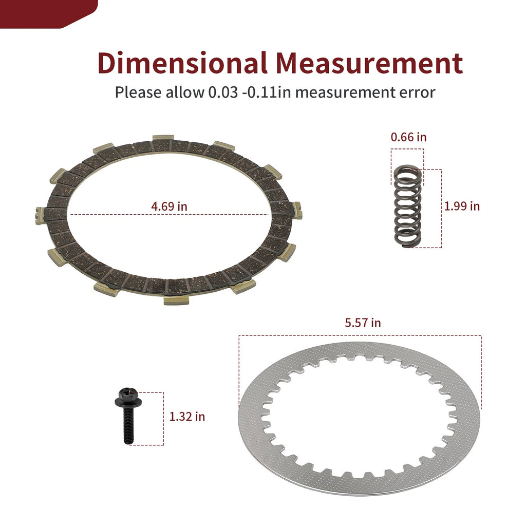 Friction & Steel Clutch Plates Set for Yamaha YZ250 (2002–2024) with Springs