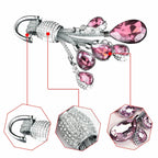 Pink Crystal Diamond Water-Drop Hanging Keychain for Ram (2011-2024)