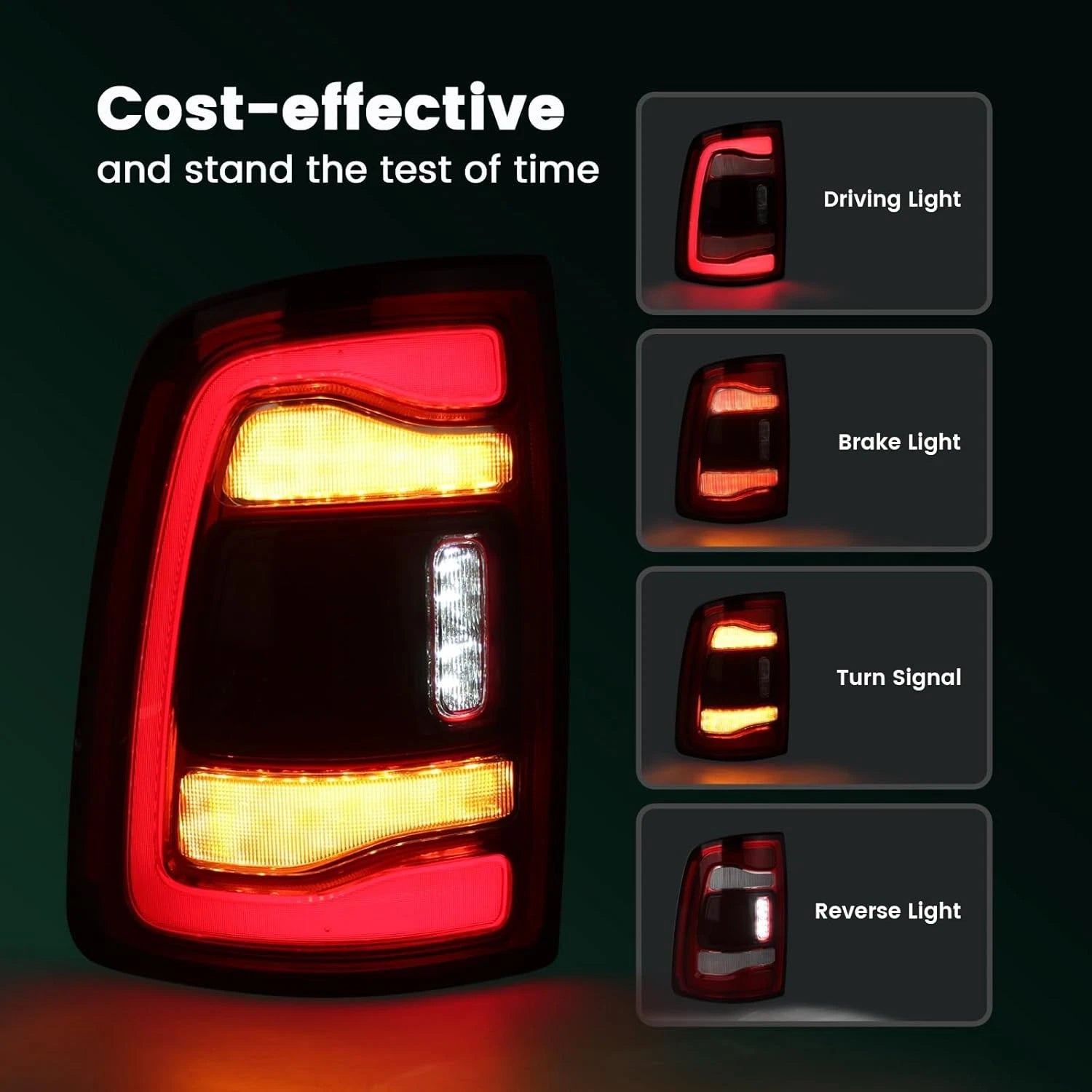 LED Tail Light Bezel for Ram 2500 3500 (2019–2024) Left Driver Side