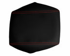 Console Lid Armrest Cover for Dodge Challenger (2008–2014) Carbon Fiber Red Stitch