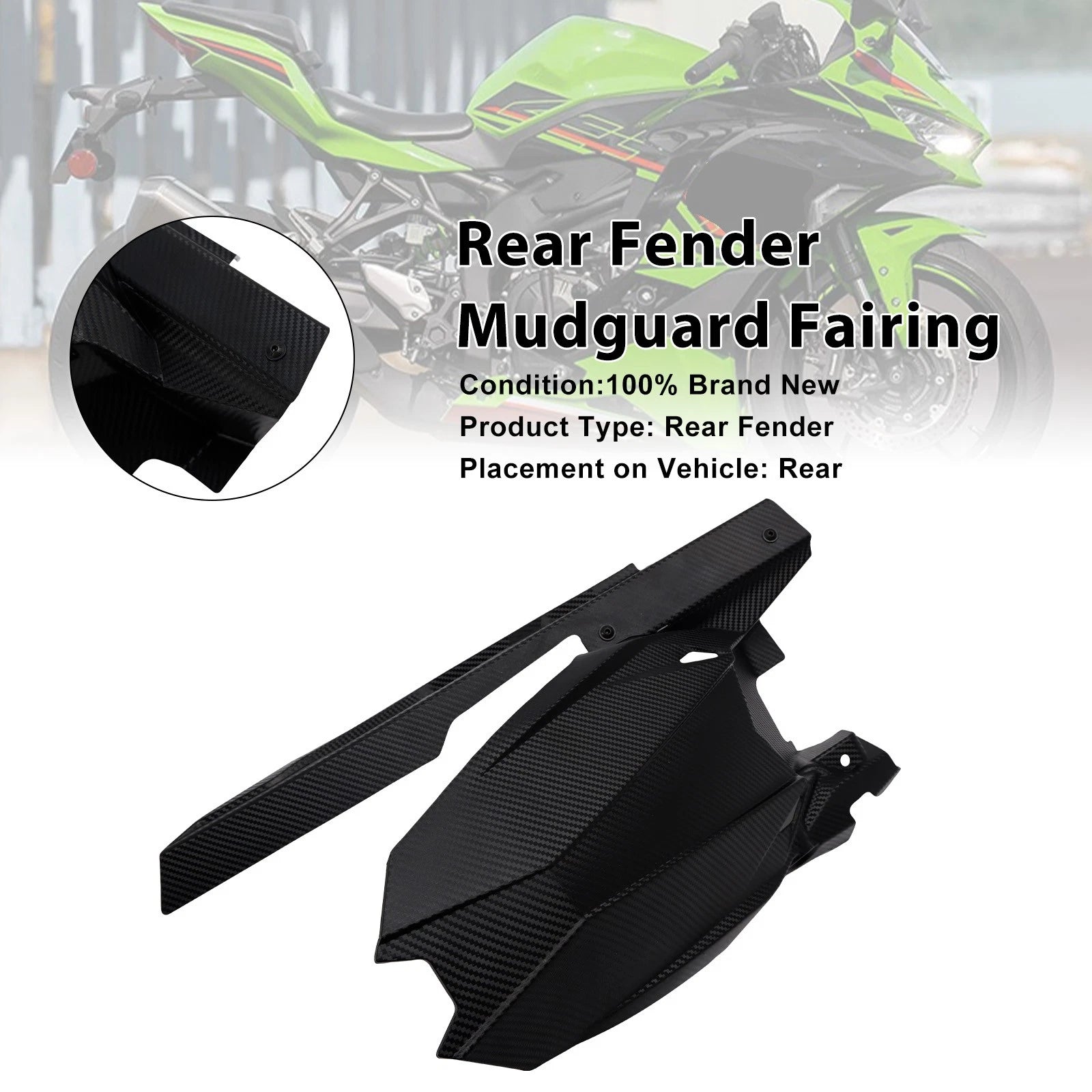 Rear Fender Mudguard Fairing for Kawasaki ZX-25R ZX-4R ZX-4RR (2020–2025)