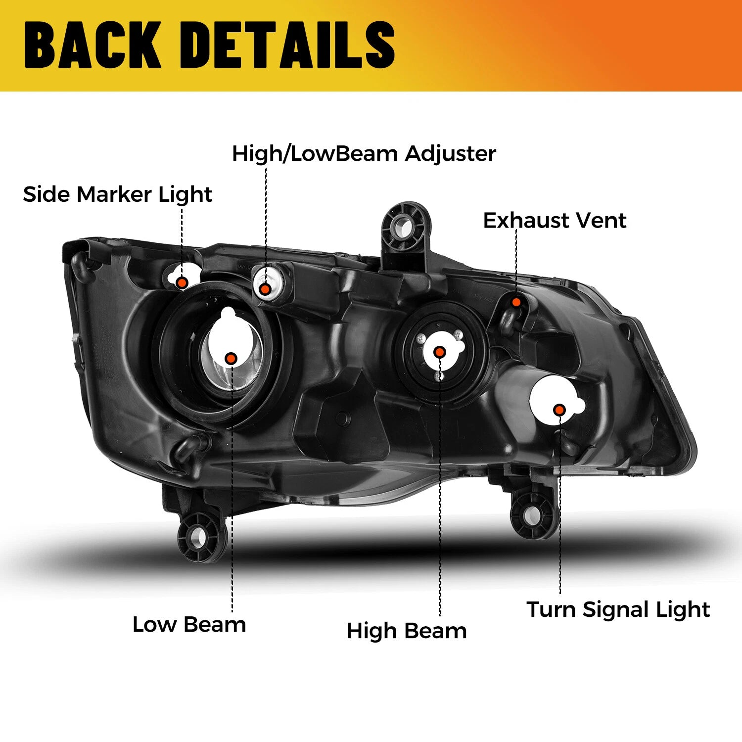 Driver Headlights for Dodge Grand Caravan (2011–2020) & Chrysler Town & Country (2008–2016)