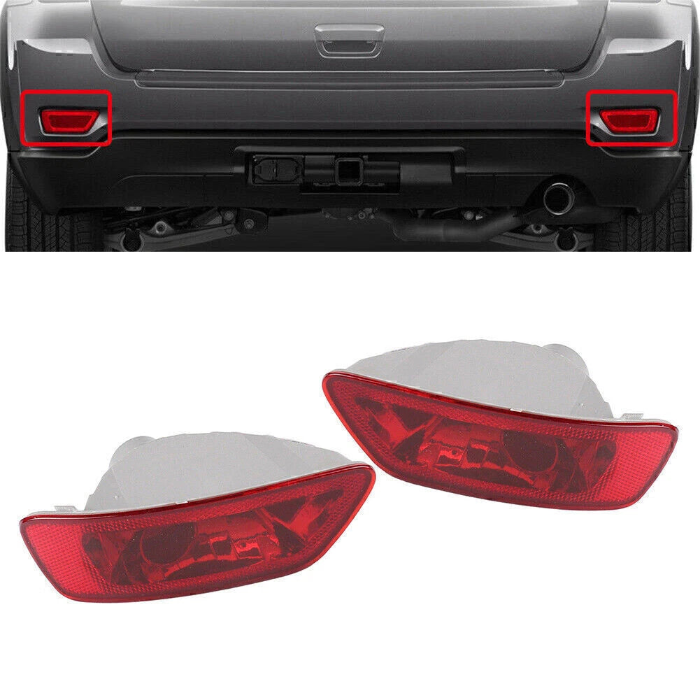 Set of 2 Rear Reflector Fog Lamp Covers for Jeep Compass Grand Cherokee (2011–2017)