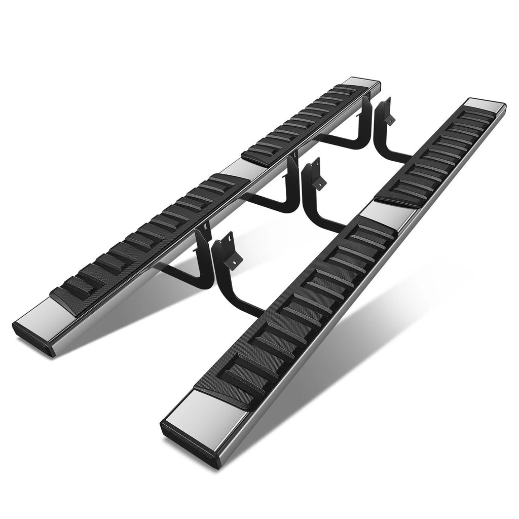 Set of 2 Rectangular Steel Running Boards for Nissan Titan (2004–2024)