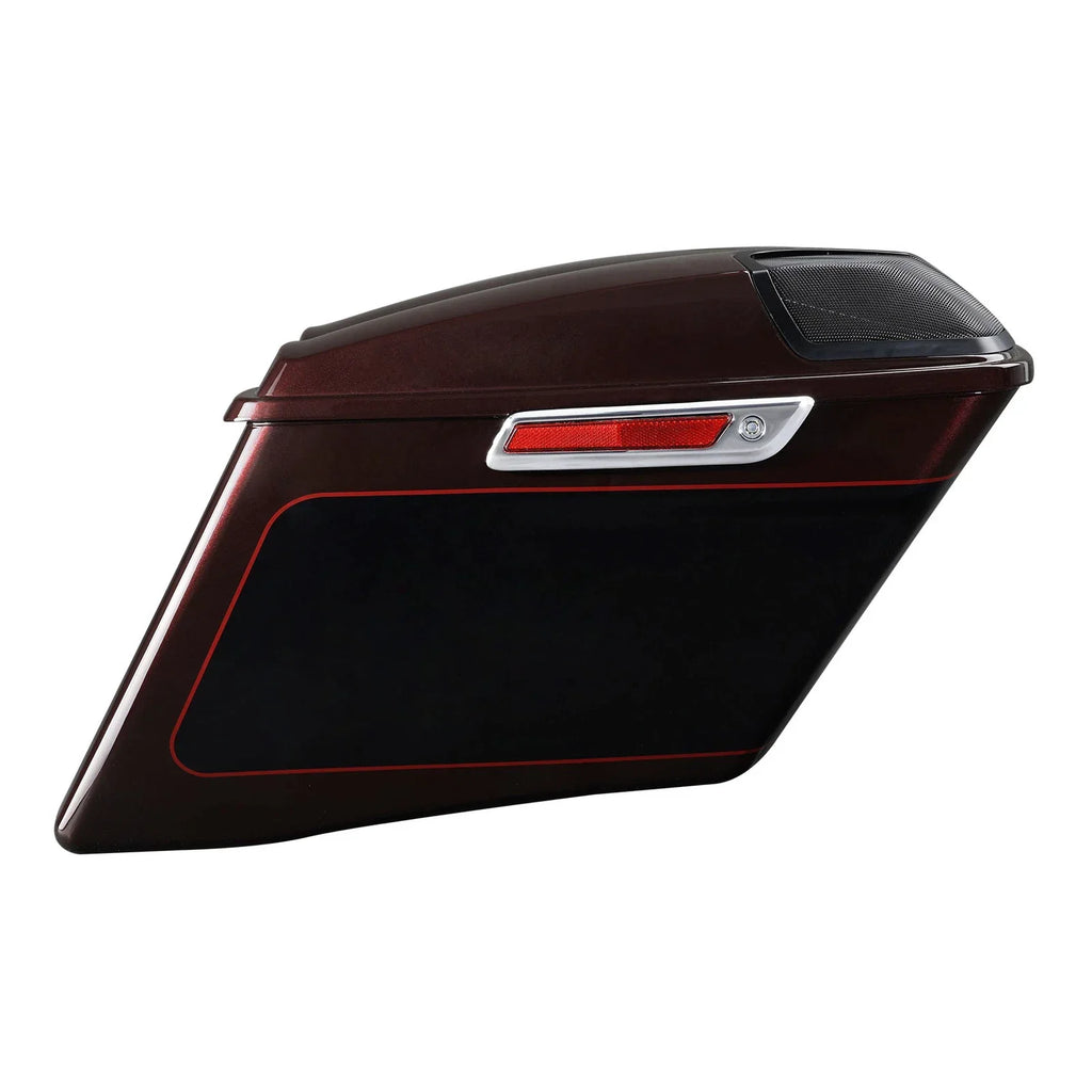 Saddlebag Speaker Lid for Harley Road Glide (2014-2023) - Midnight Crimson/Black