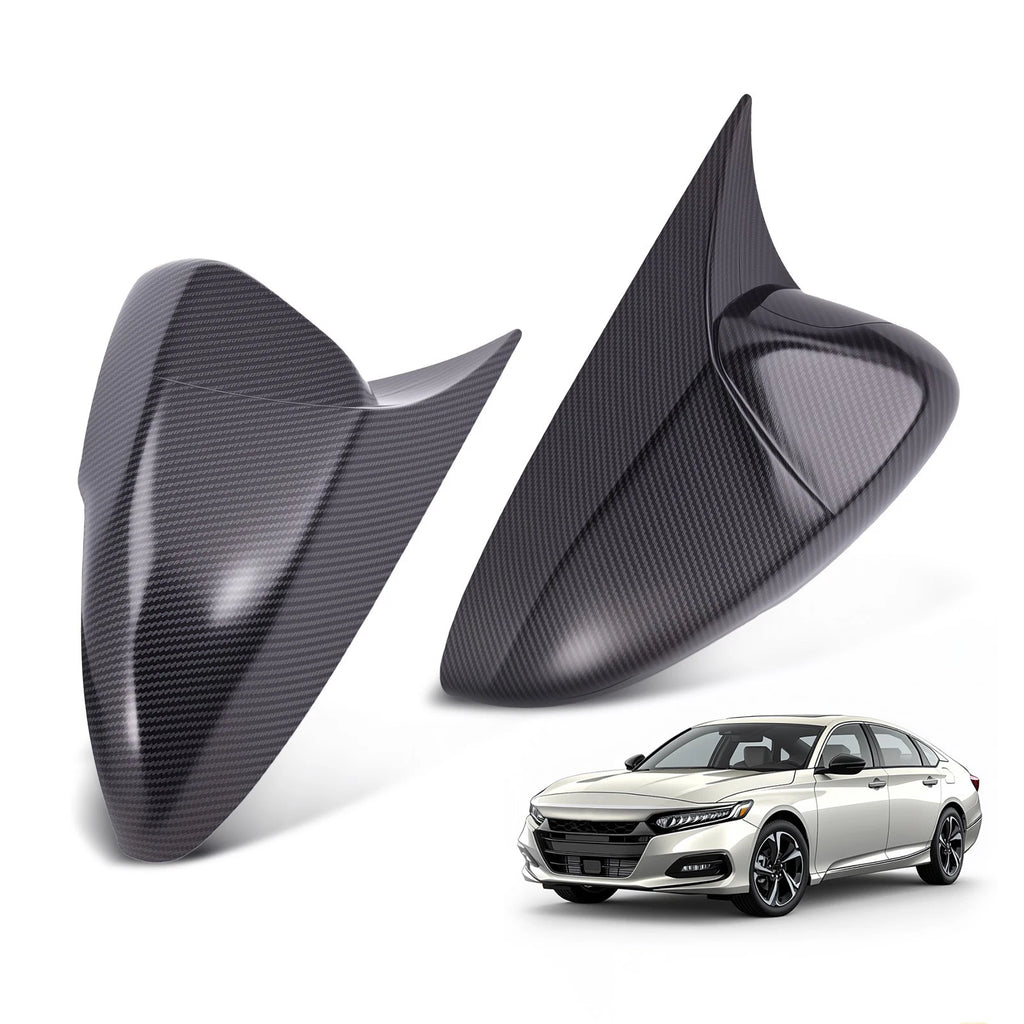 Carbon Fiber Side Mirror Covers for Honda Accord (2018–2022) Left Right Black ABS