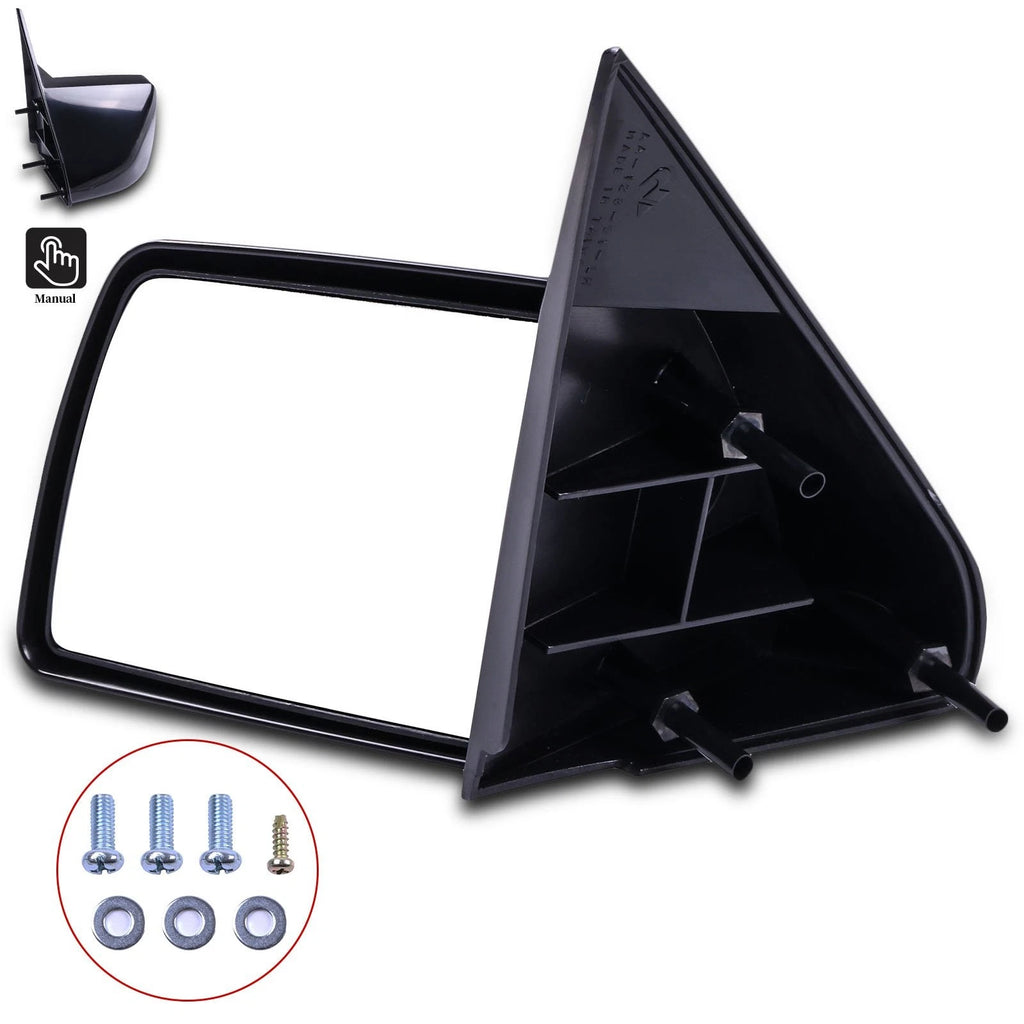 Manual Side View Door Mirror Left for GMC Chevy C/K Pickup (1988–1999)