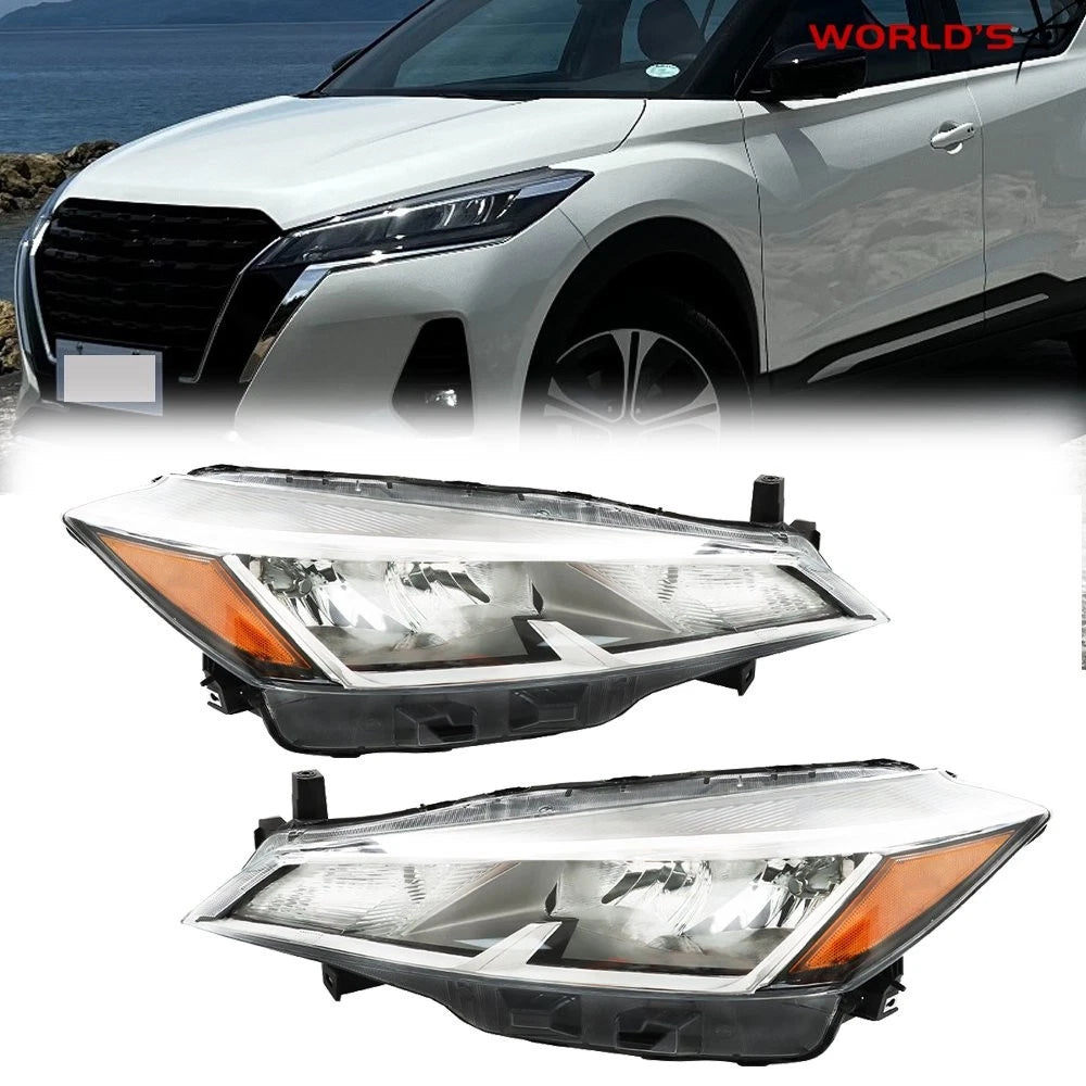 Set of 2 Halogen Headlights for Nissan Kicks (2021–2023) Chrome