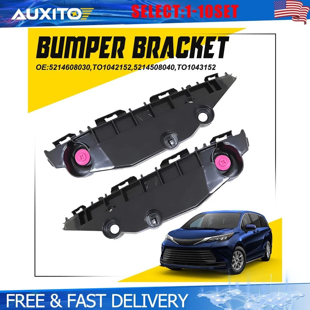 Set of 2 Bumper Retainer Brackets for Toyota Sienna (2021–2025)
