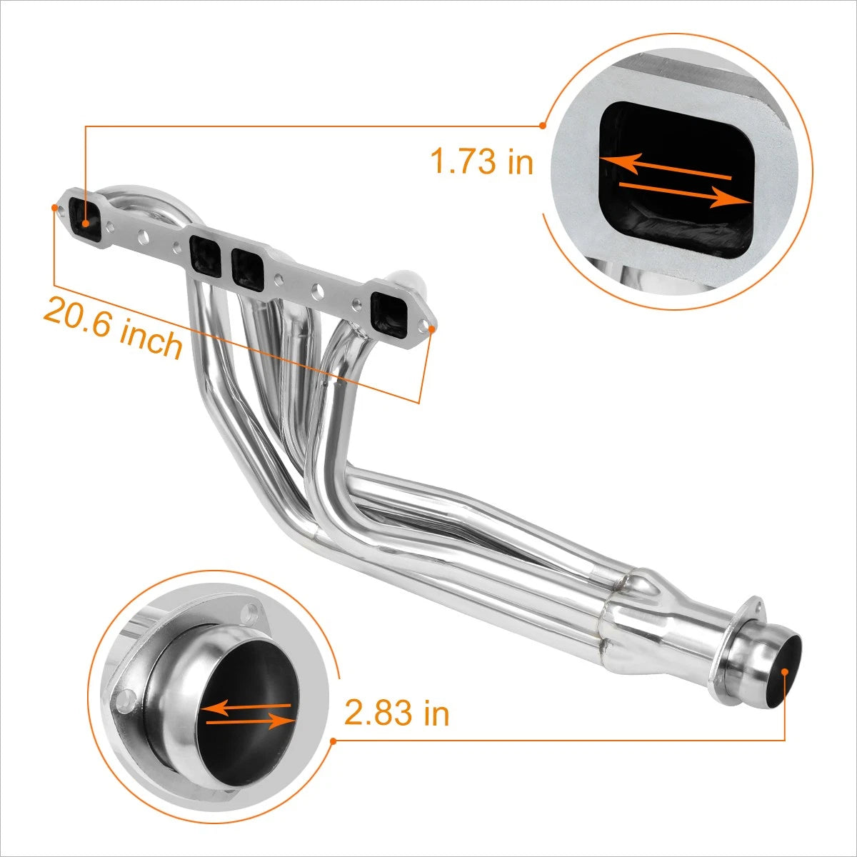Long Tube Exhaust Header for Dodge Ramcharger/W-series 361-440 V8 (1968–1978)