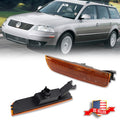 2X Amber Lens Front Bumper Side Marker Lights for VW Passat (2001–2005)