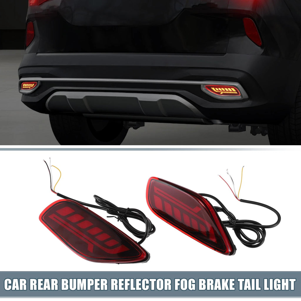 2X Rear Bumper Reflector LED Brake Turn Signal Tail Light for Kia Seltos (2019–2023)