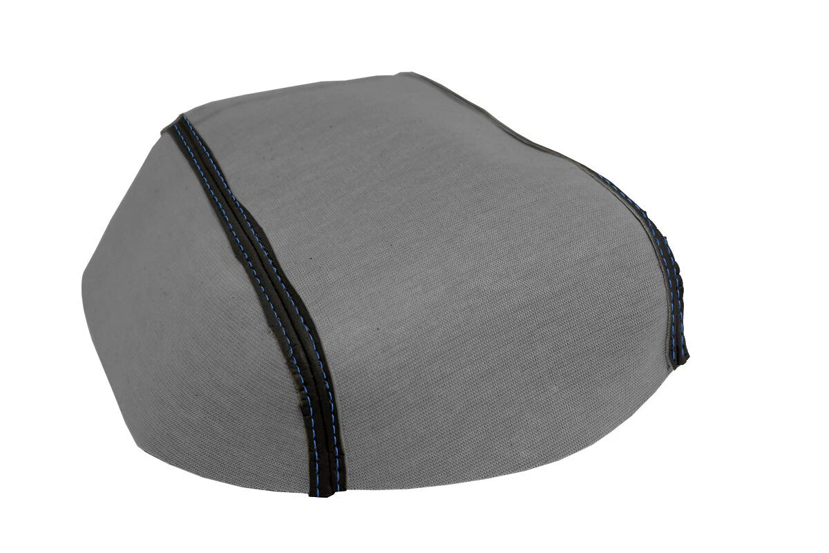 Leather Console Lid Armrest Cover for Subaru Crosstrek (2012–2017) Blue Stitch