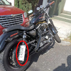 Metal Side Mount License Plate Holder Tail Light Bracket for Motorcycle