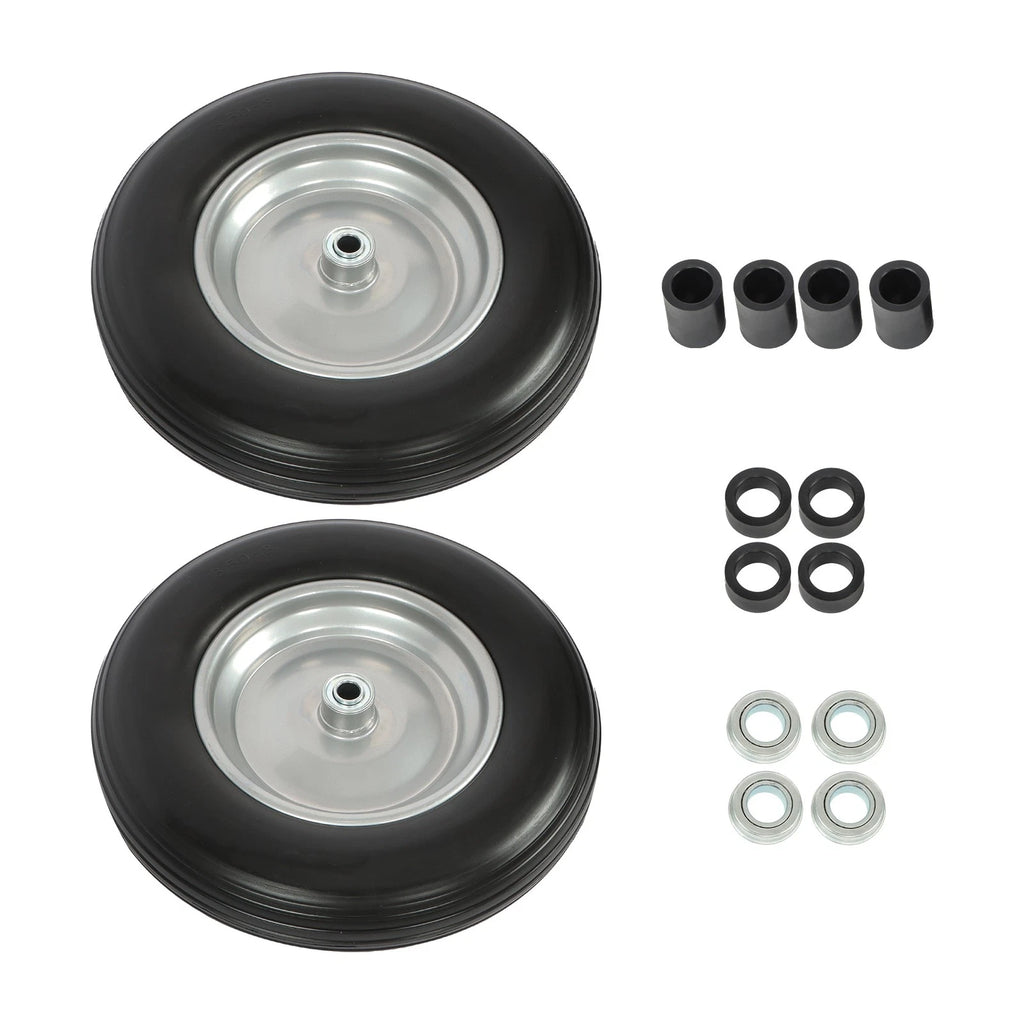 2-Pack Wheelbarrow Tire and Wheel 14.5x4-8 with 5/8" Bearings for Garden Cart