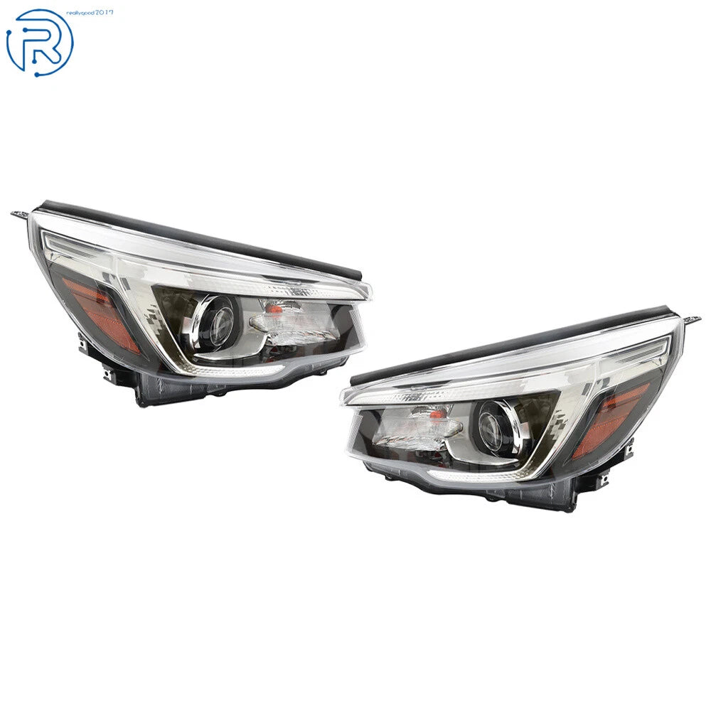 Set of 2 LED Headlights for Subaru Forester (2019-2020) Chrome