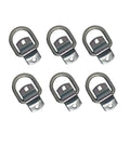 6 Bolt-On D-Rings for Car Trailer (1/2")
