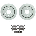 Set of 2 Bosch QuietCast Rear Rotors & TRW Pro Metallic Brake Pads for Ford F-150