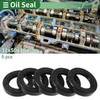 Set of 5 Oil Seal Rotary Shaft Seal NBR Rubber 32x50x10mm