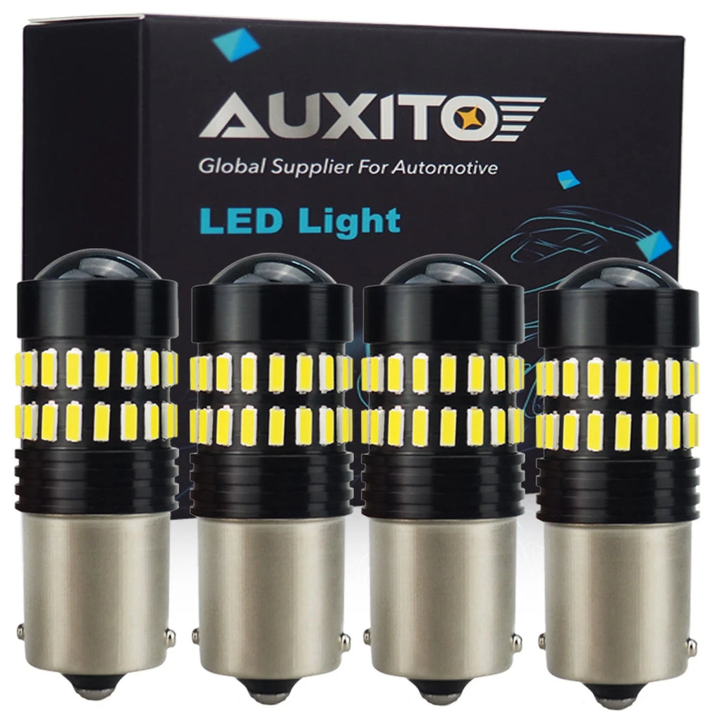 4X BA15S 1156 P21W 7506 Reverse Backup Light LED Bulb for AUXITO