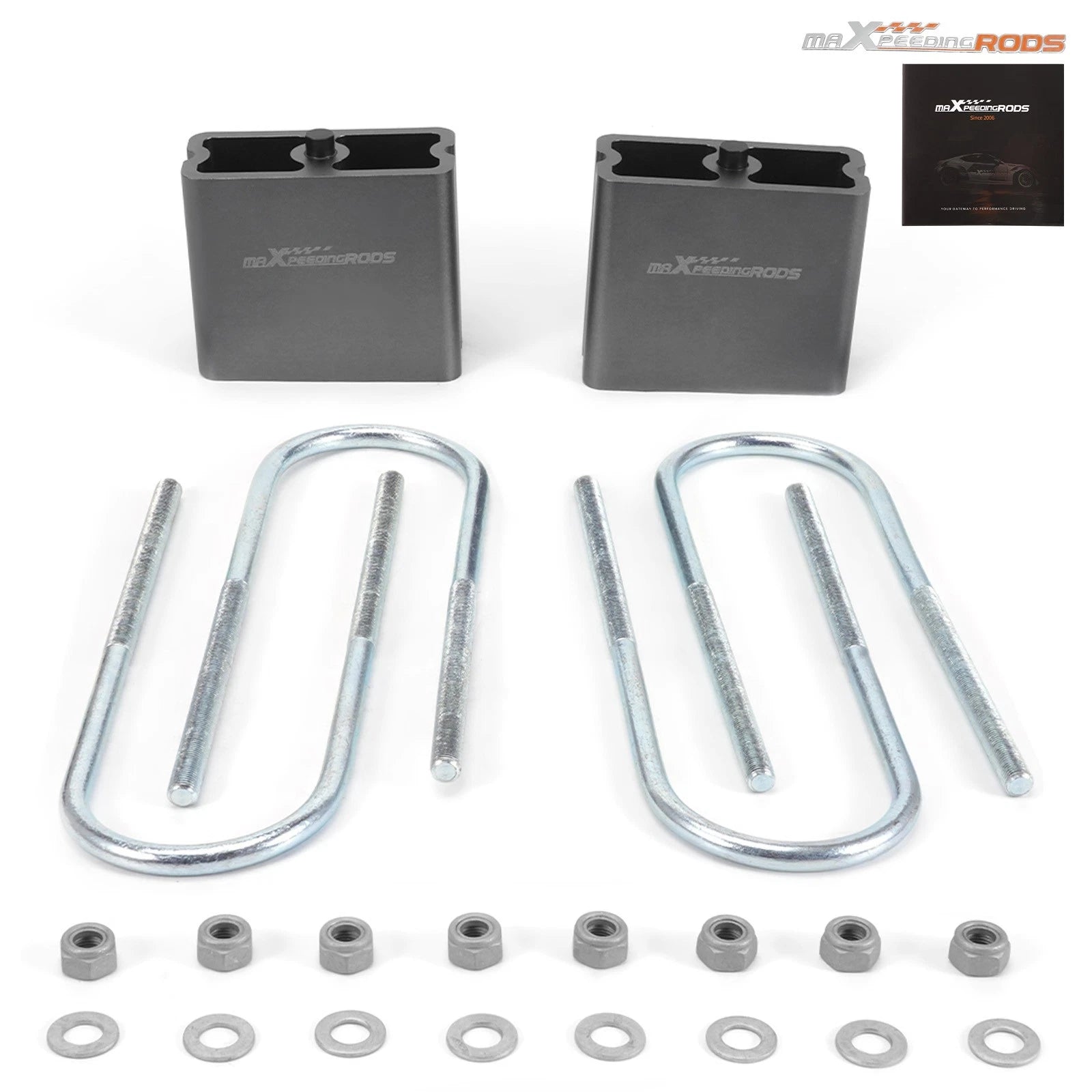 4" Drop Lowering Blocks Kit for Mini Pickups & Trucks w/3" Axle Tube