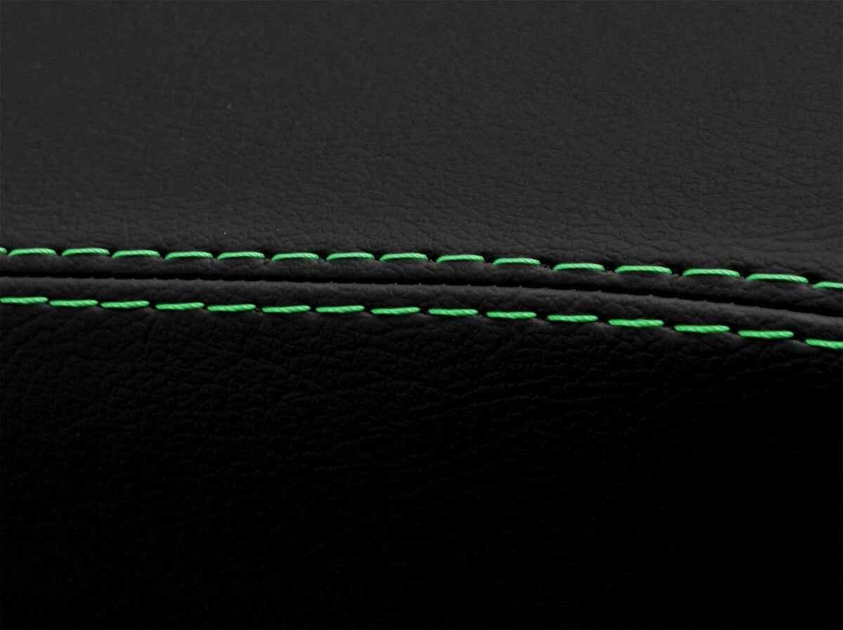 Leather Console Lid Armrest Cover for Chevrolet Camaro (1982–1992) Green Stitch