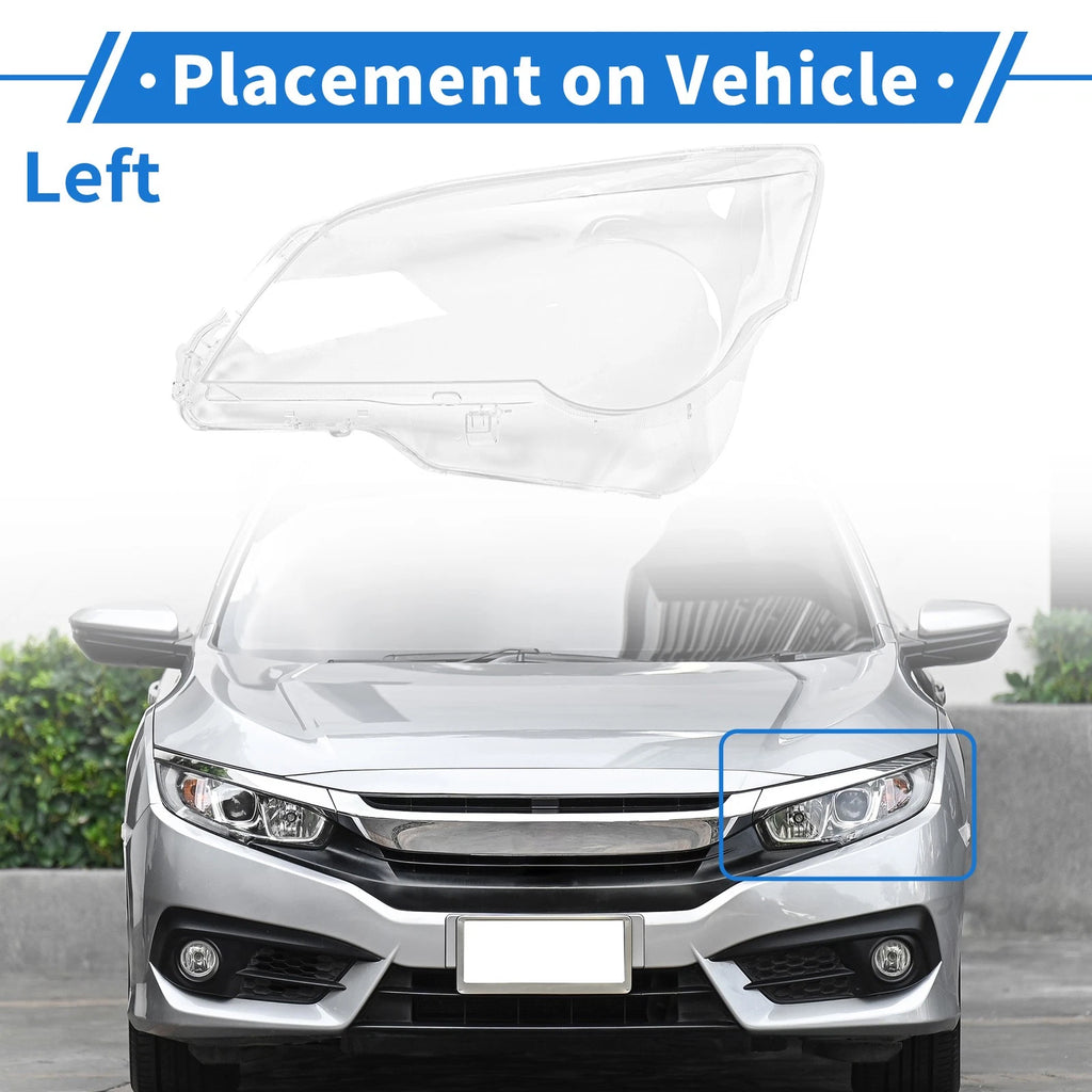 1 Pcs Headlight Lens Cover for Lexus GX460 (2010–2013) PC Clear