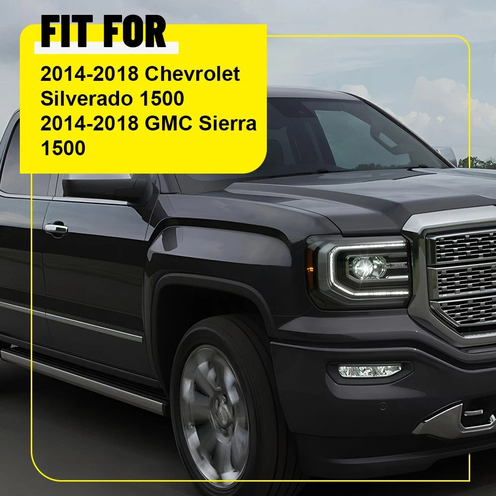 Set of 4 Pillar Post Door Trim Covers for Chevrolet Silverado (2014–2018)