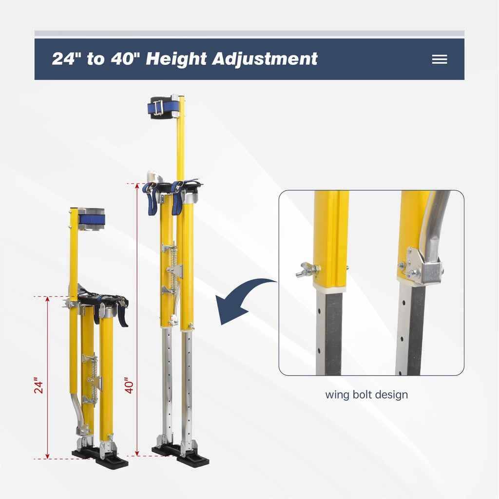 Drywall Stilts for Taping Painting (24-40 Inch)