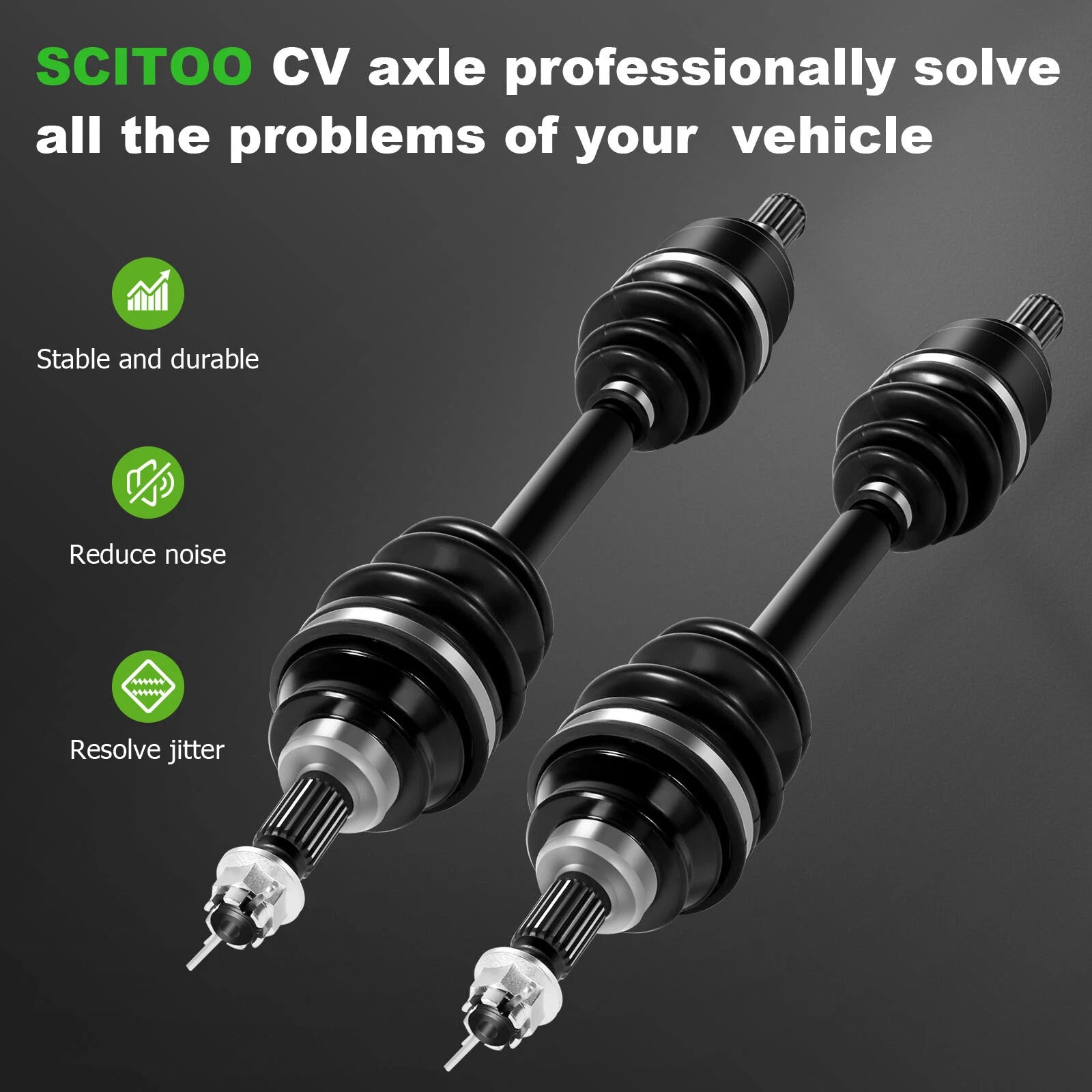 Set of 2 CV Joint Axles for Honda Rincon 680 (2008–2009)